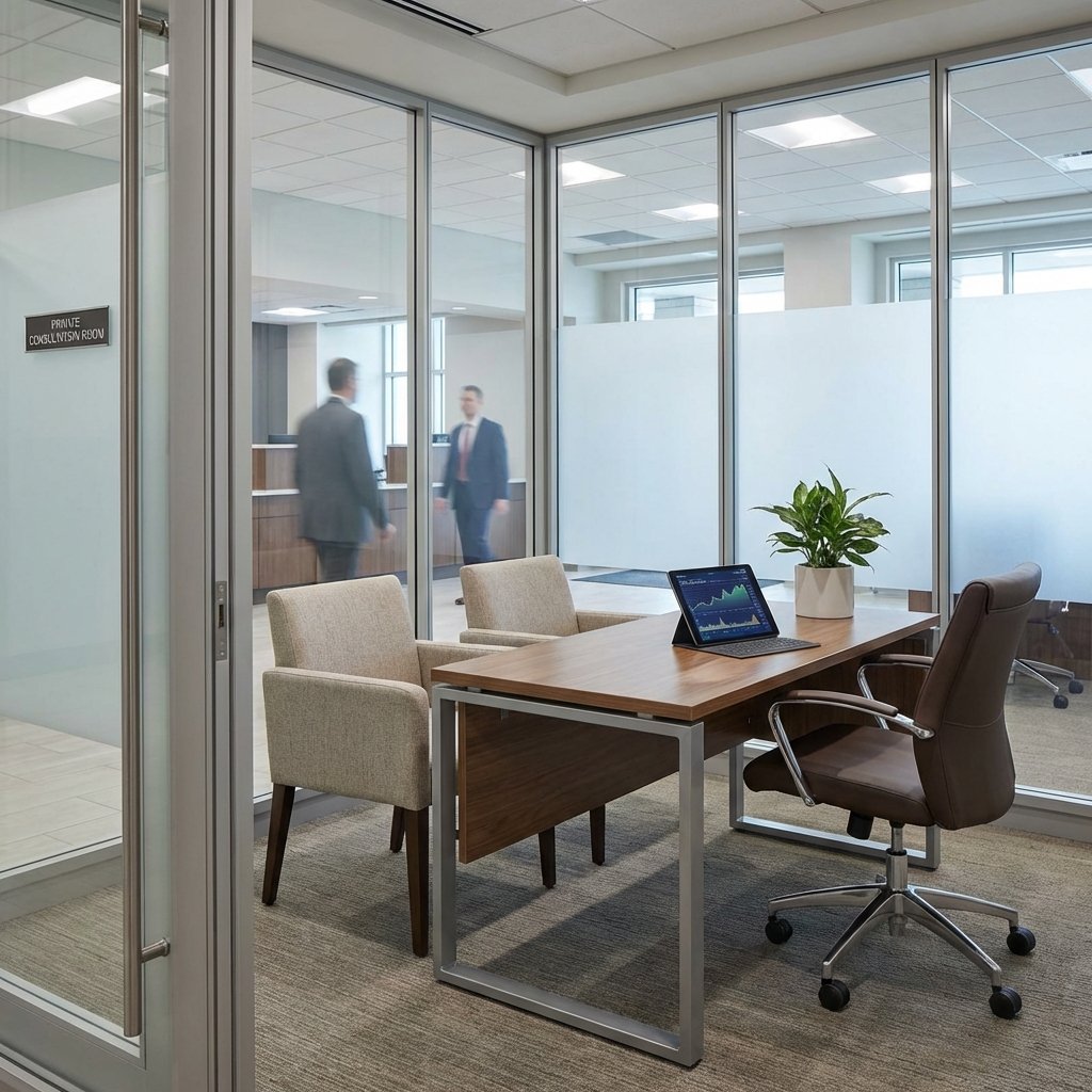 Özel banka müşteri görüşme odası