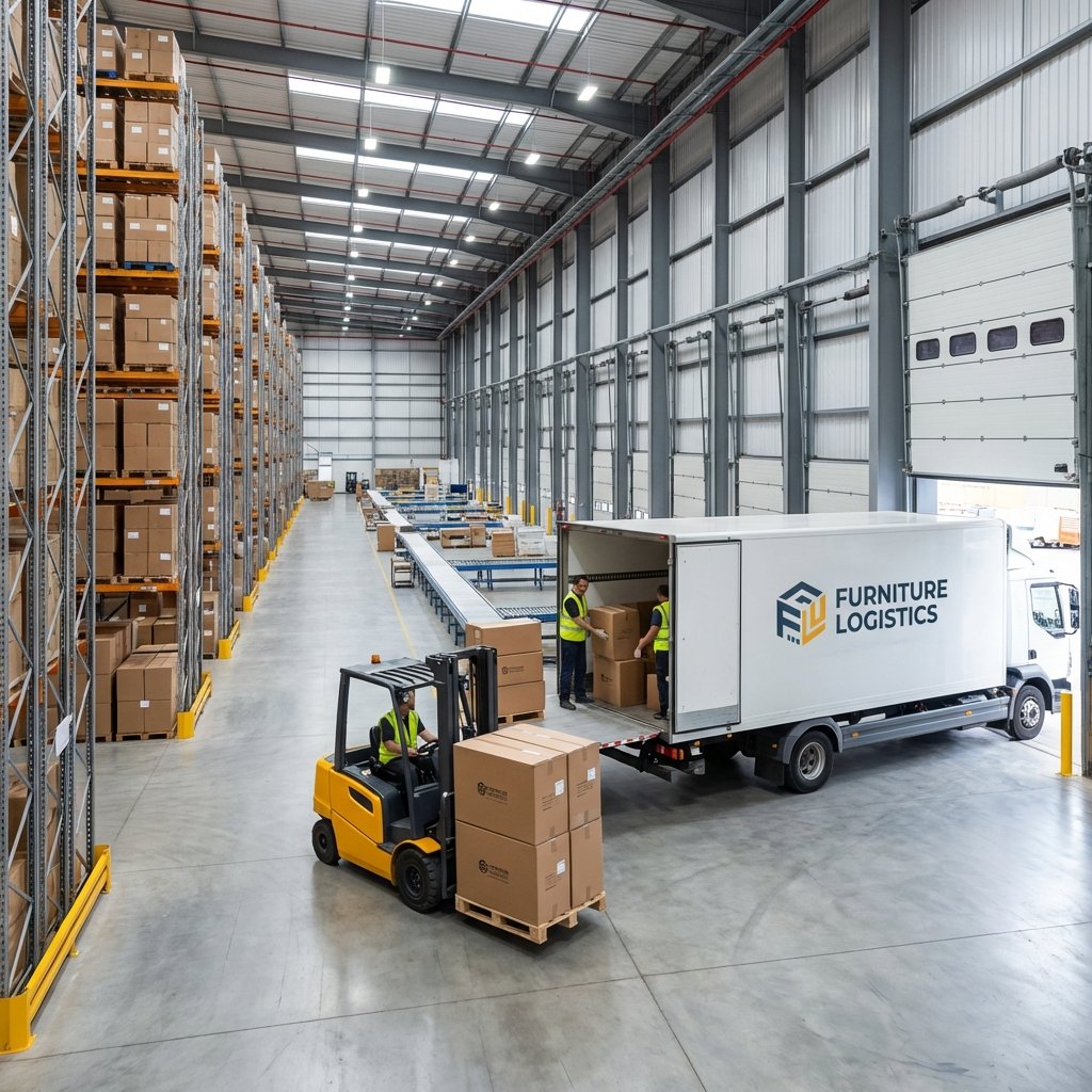 Büyük ölçekli mobilya depolama ve lojistik